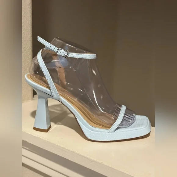 Elegant Light Blue Women's Heels - Picture 2 of 4